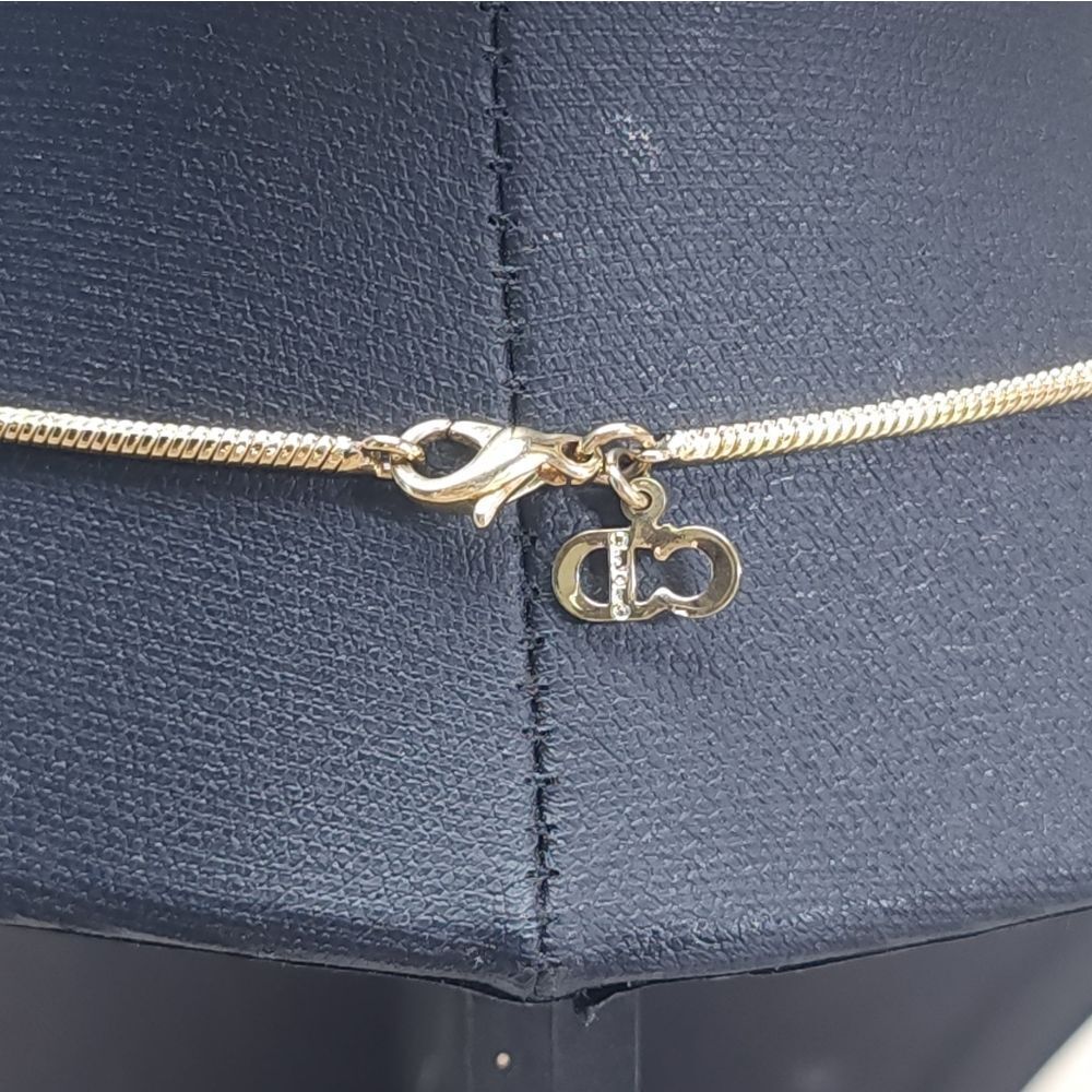 Authentic Christian Dior 90's Logo Necklace W/ Box - Picture 10 of 16
